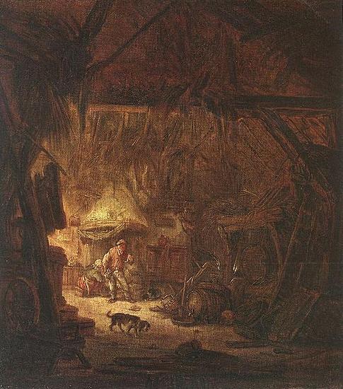 Isaac van Ostade Interior of a Peasant House Sweden oil painting art